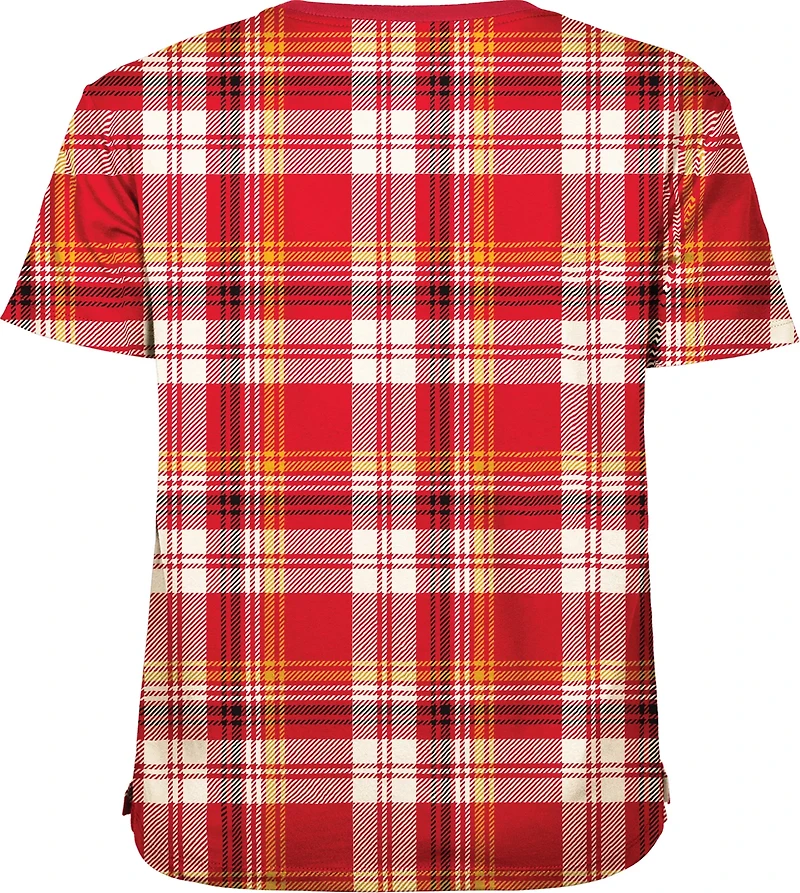 New Era Women's Chiefs Plaid Boxy Crop T-shirt