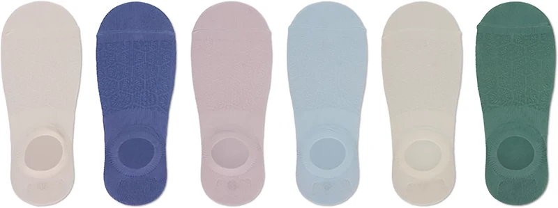 BCG Slipping Stitches Footie Socks 6-Pack