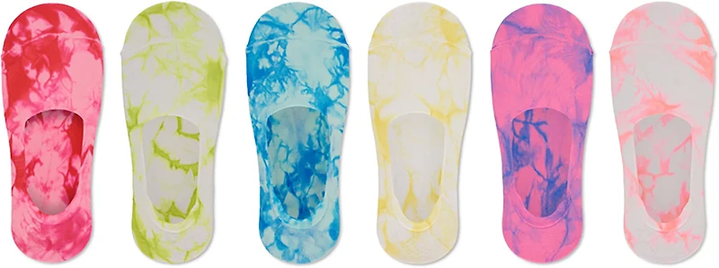 BCG Sport Tie Dye Footie Socks 6-Pack