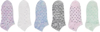BCG Youth Dottie Spottie No Show Socks 6-Pack