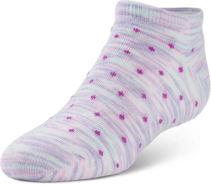 BCG Youth Dottie Spottie No Show Socks 6-Pack