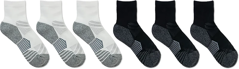 BCG Bamboo Ricochet Quarter Socks 6-Pack