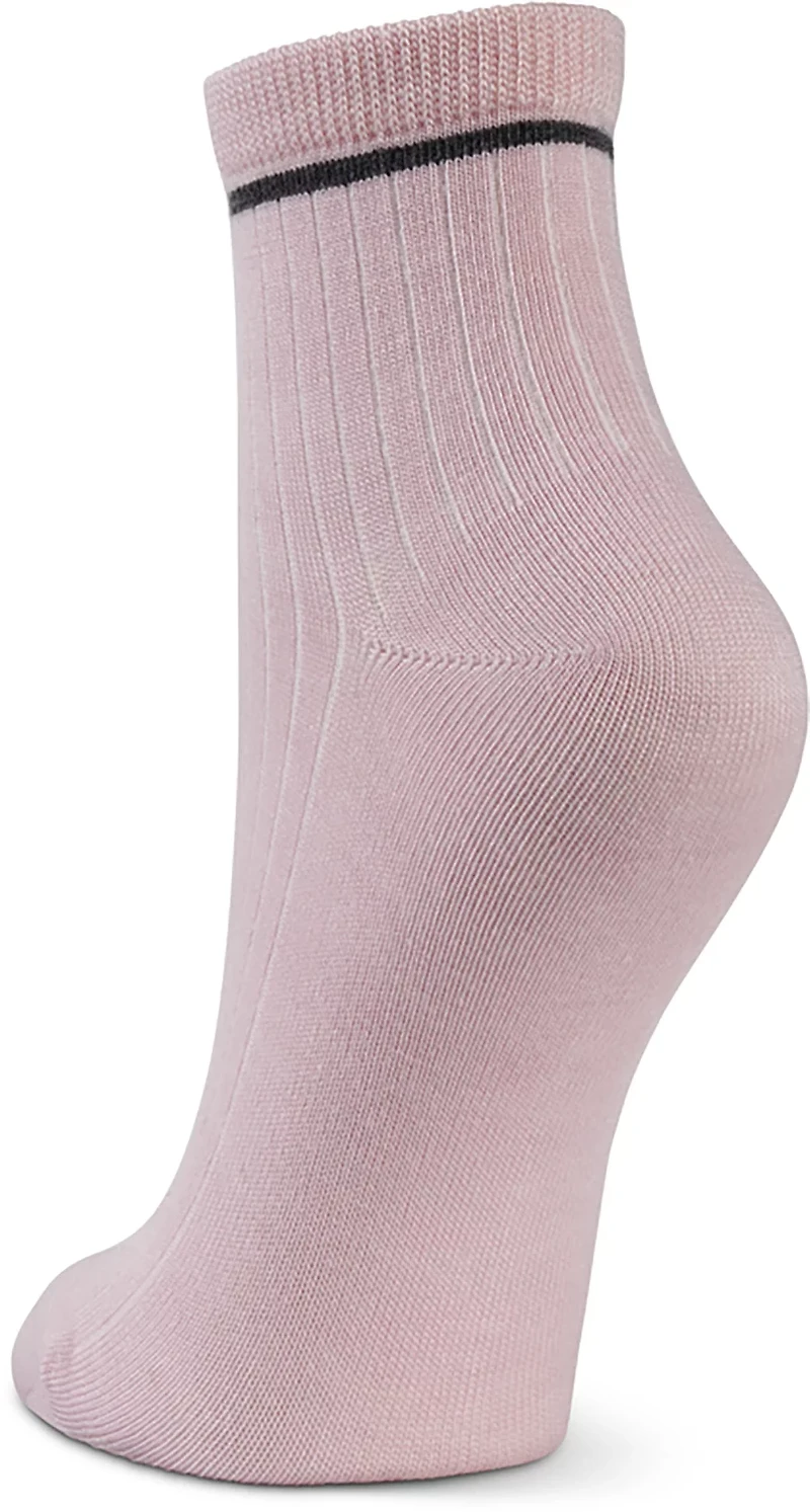 BCG Rib Stripe Quarter Socks 6-Pack