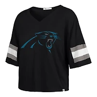 47 Women's Panthers Double Header Premium Scout Crop T-shirt