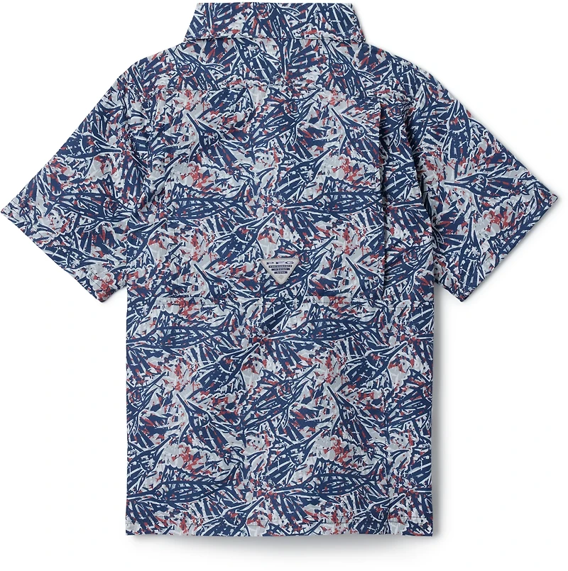 Columbia Boys’ PFG Slack Tide Camp Button-Down Graphic Shirt