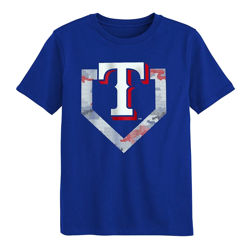 Outerstuff Boys' Rangers Tech Camo Base Short Sleeve T-shirt