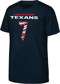 Outerstuff Youth Texans CJ Stroud Name and Number Drip Cotton T-shirt