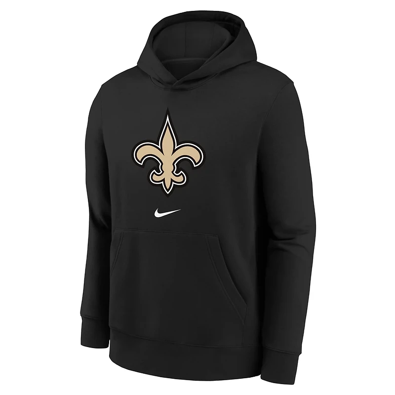 Nike Kids' New Orleans Saints Club Fleece Logo Hoodie
