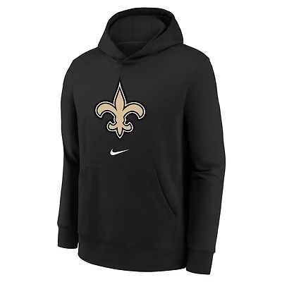 Nike Kids' New Orleans Saints Club Fleece Logo Hoodie