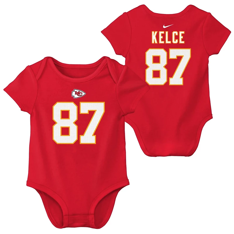 Nike Infants' Kansas City Chiefs Travis Kelce Game Team Jersey Romper