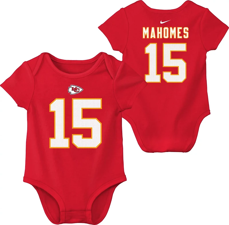 Nike Infants' Kansas City Chiefs Patrick Mahomes Name and Number Single Creeper