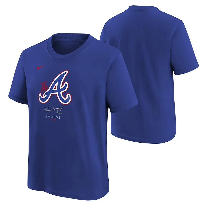 Nike Youth Atlanta Braves City Connect Logo Short Sleeve T-shirt
