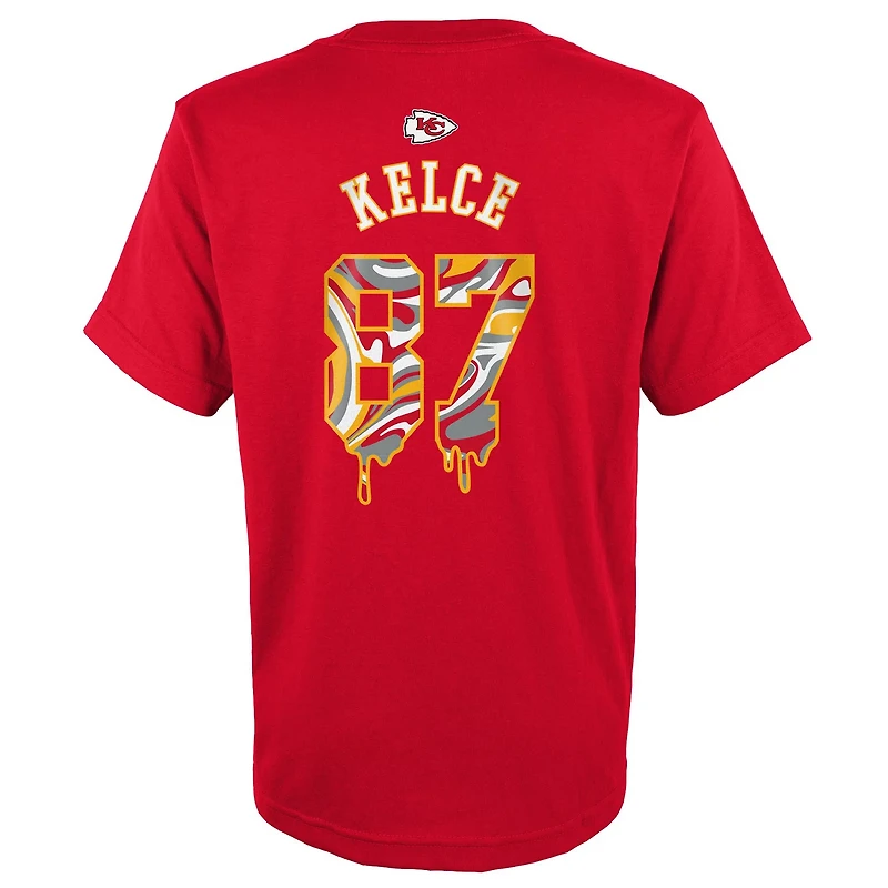 Outerstuff Youth Chiefs Travis Kelce Name and Number Drip Cotton T-shirt