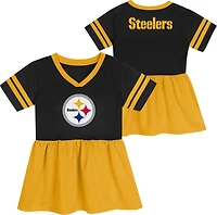 Outerstuff Girls' 4-6x Steelers Stadium Lights Jersey Dress