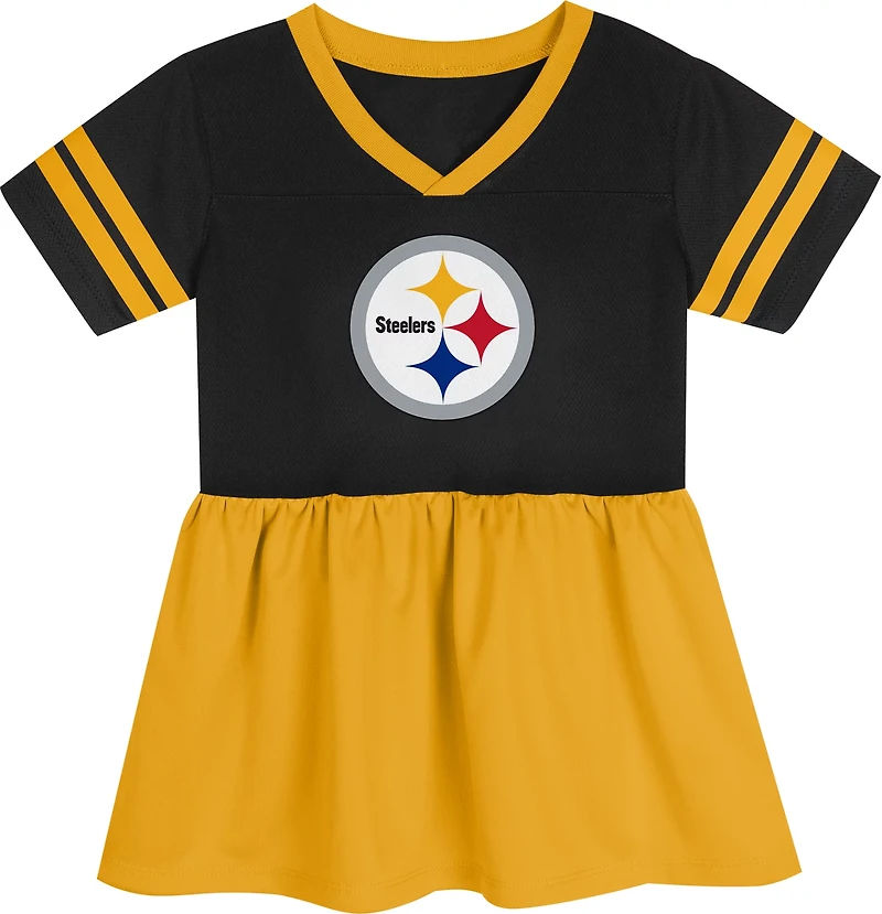 Outerstuff Girls' 4-6x Steelers Stadium Lights Jersey Dress