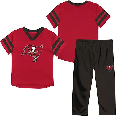 Outerstuff Toddlers' Buccaneers Team Logo Redzone Jersey Top and Pant Set