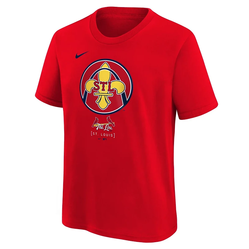 Nike Youth St. Louis Cardinals City Connect Logo Short Sleeve T-shirt