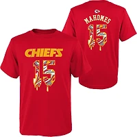 Outerstuff Youth Chiefs Patrick Mahomes Name and Number Drip Cotton T-shirt