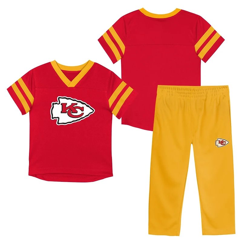 Outerstuff Toddlers' Chiefs Team Logo Redzone Jersey Top and Pant Set