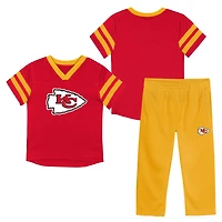 Outerstuff Toddlers' Chiefs Team Logo Redzone Jersey Top and Pant Set