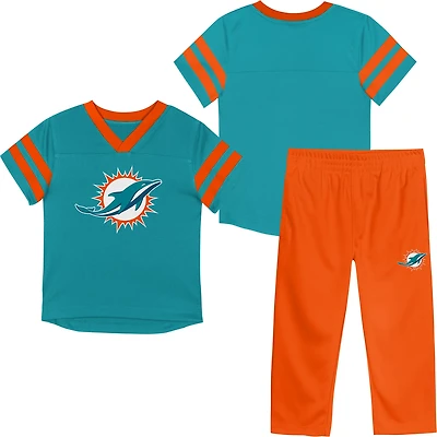 Outerstuff Toddlers' Dolphins Team Logo Redzone Jersey Top and Pant Set