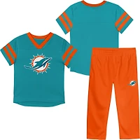 Outerstuff Toddlers' Dolphins Team Logo Redzone Jersey Top and Pant Set