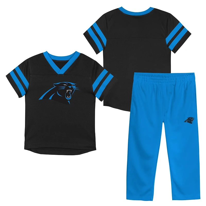 Outerstuff Boys' 4-7 Panthers Team Logo Redzone Jersey Top and Pant Set