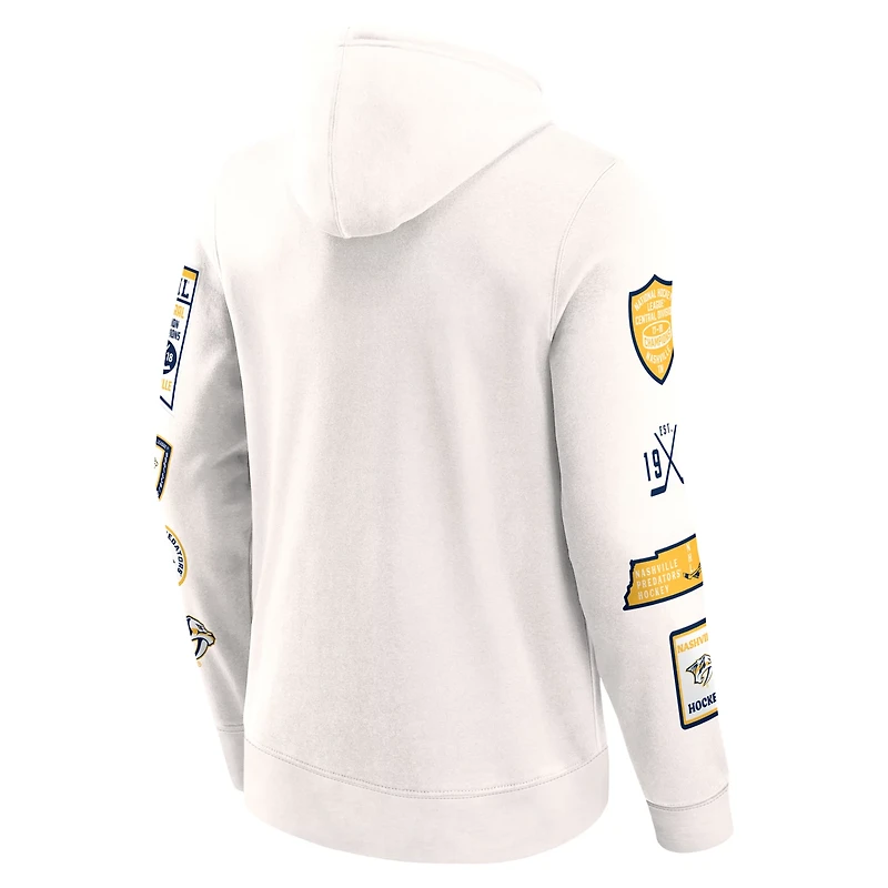 Fanatics Men's Predators Letterman Long Sleeve Hoodie
