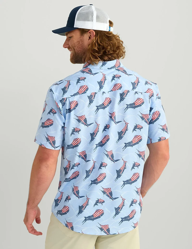 Huk Men's Kona Desert Rose Short Sleeve Shirt