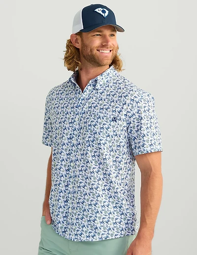 HUK Men's Kona Short Sleeve PRINT Shirt
