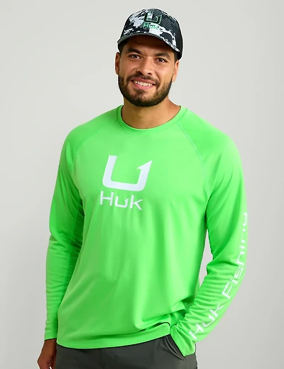 Huk Men's Icon LS Crew
