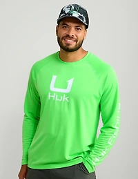 Huk Men's Icon LS Crew
