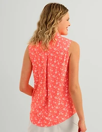 HUK Women's Tide Point Printed Sleeveless Shirt