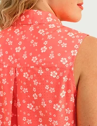 HUK Women's Tide Point Printed Sleeveless Shirt