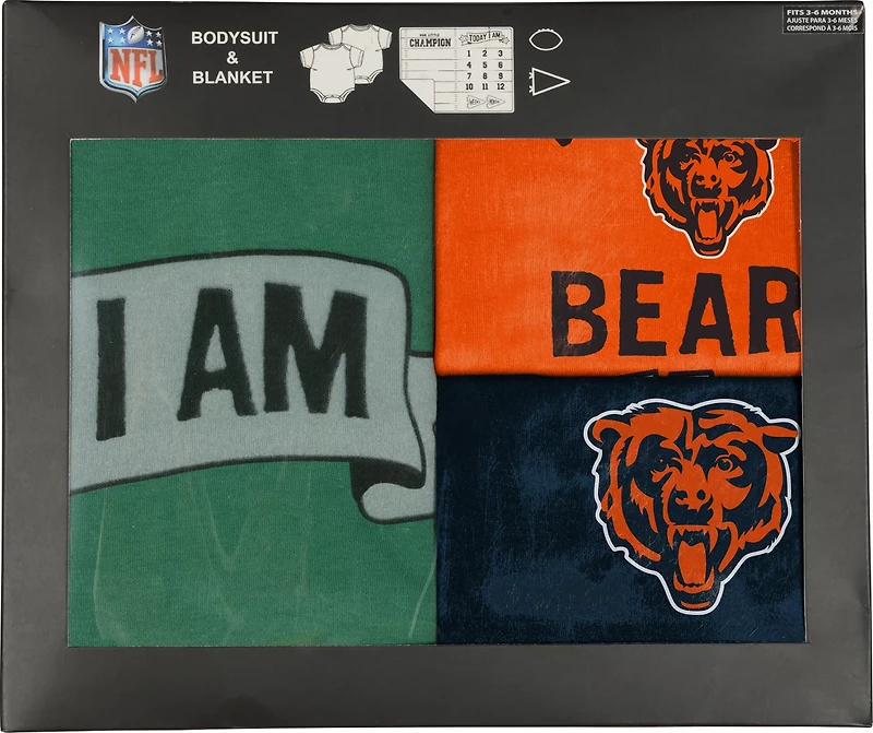 Outerstuff Infants' Chicago Bears #1 Draft Pick 2-Piece Creeper and Blanket Set