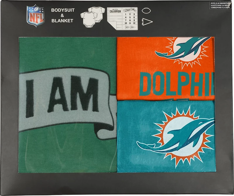 Outerstuff Infants' Dolphins #1 Draft Pick 2-Piece Creeper and Blanket Set