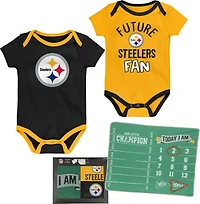 Outerstuff Infants' Steelers #1 Draft Pick 2-Piece Creeper and Blanket Set
