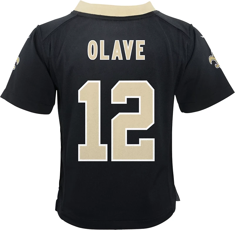 Nike Boys' 4-7 New Orleans Saints Chris Olave #12 NFL Game Team Jersey