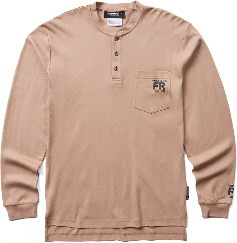 Wolverine Men's Flame Resistant Long Sleeve Henley T-shirt