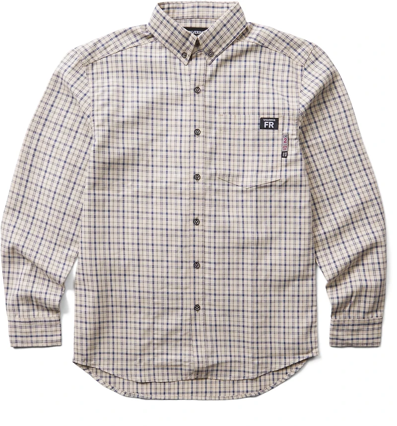 Wolverine Men's Flame Resistant Long Sleeve Twill Button Down Shirt