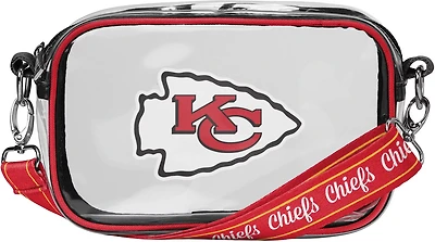FOCO Kansas City Chiefs Clear Team Stripe Cursive Camera Bag