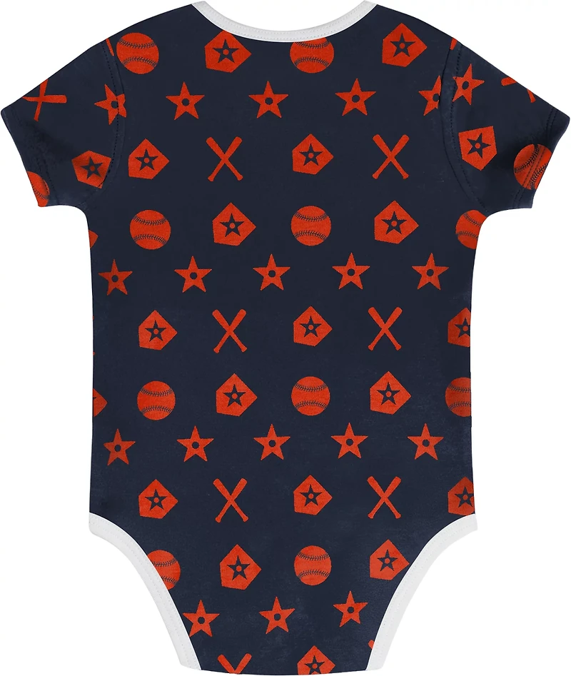 Outerstuff Infants' Houston Astros On Deck Diaper Cover Set