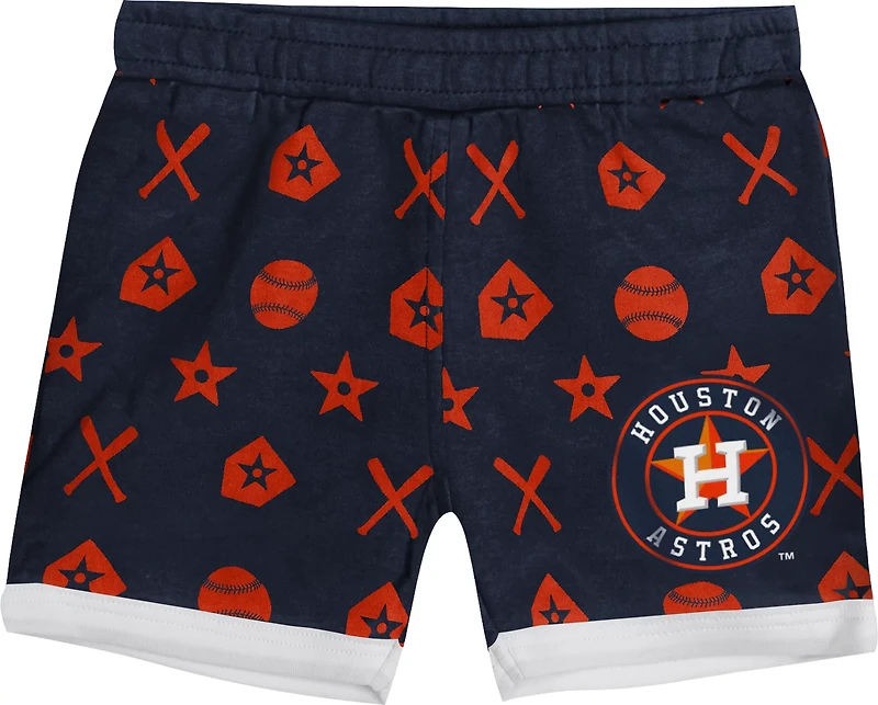 Outerstuff Infants' Houston Astros On Deck Diaper Cover Set