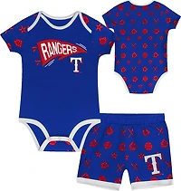 Outerstuff Infants' Texas Rangers On Deck Diaper Cover Set