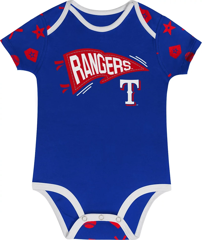 Outerstuff Infants' Texas Rangers On Deck Diaper Cover Set