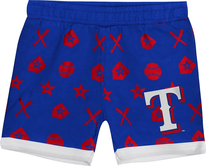Outerstuff Infants' Texas Rangers On Deck Diaper Cover Set