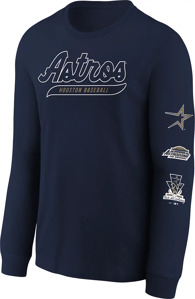 Nike Boys' Houston Astros Cooperstown Long Sleeve Graphic T-shirt