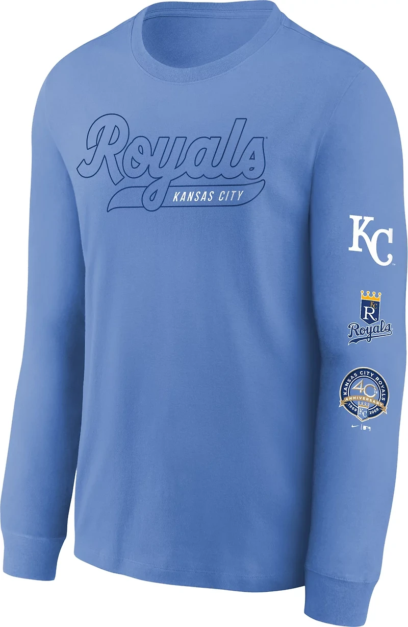Nike Boys' Kansas City Royals Cooperstown Long Sleeve Graphic T-shirt