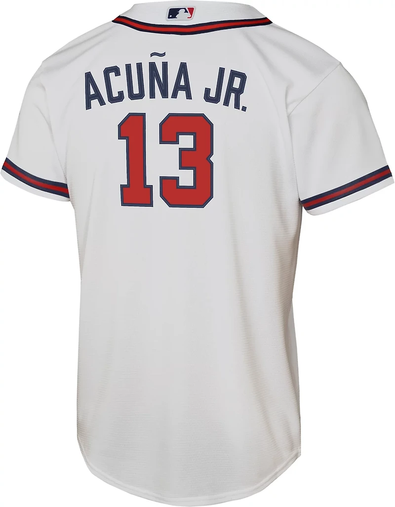 Nike Kids' Atlanta Braves Ronald Acuna Jr. Home Replica 2.0 Jersey