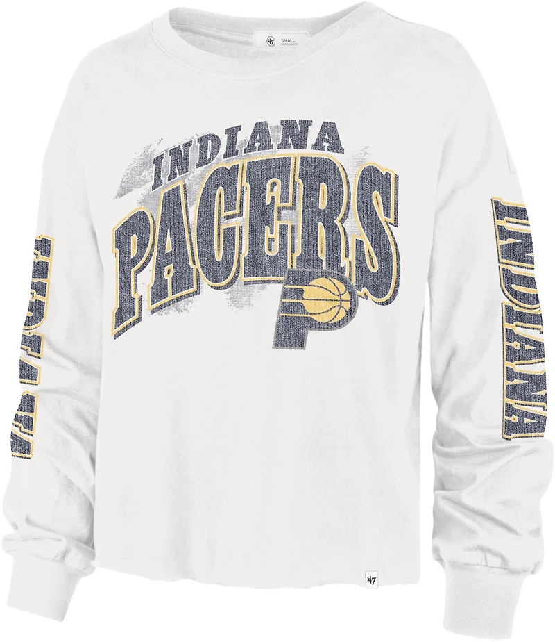 '47 Indiana Pacers Women's Brush Back Parkway Long Sleeve T-shirt